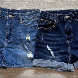 Denim Distressed Women Shorts